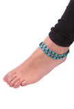 Set of 2: Poppy Red Double Strand Anklet