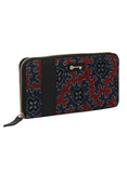 Red-Blue Ajrakh Wallet (7.5"x0.5"x4")