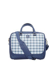 Blue Checked Laptop Bag