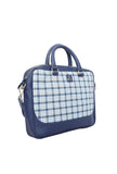 Blue Checked Laptop Bag
