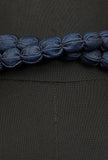Blue Single Strand Fabric Necklace