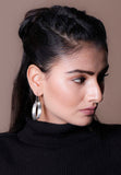 Thick Silver plated Hoop Earrings