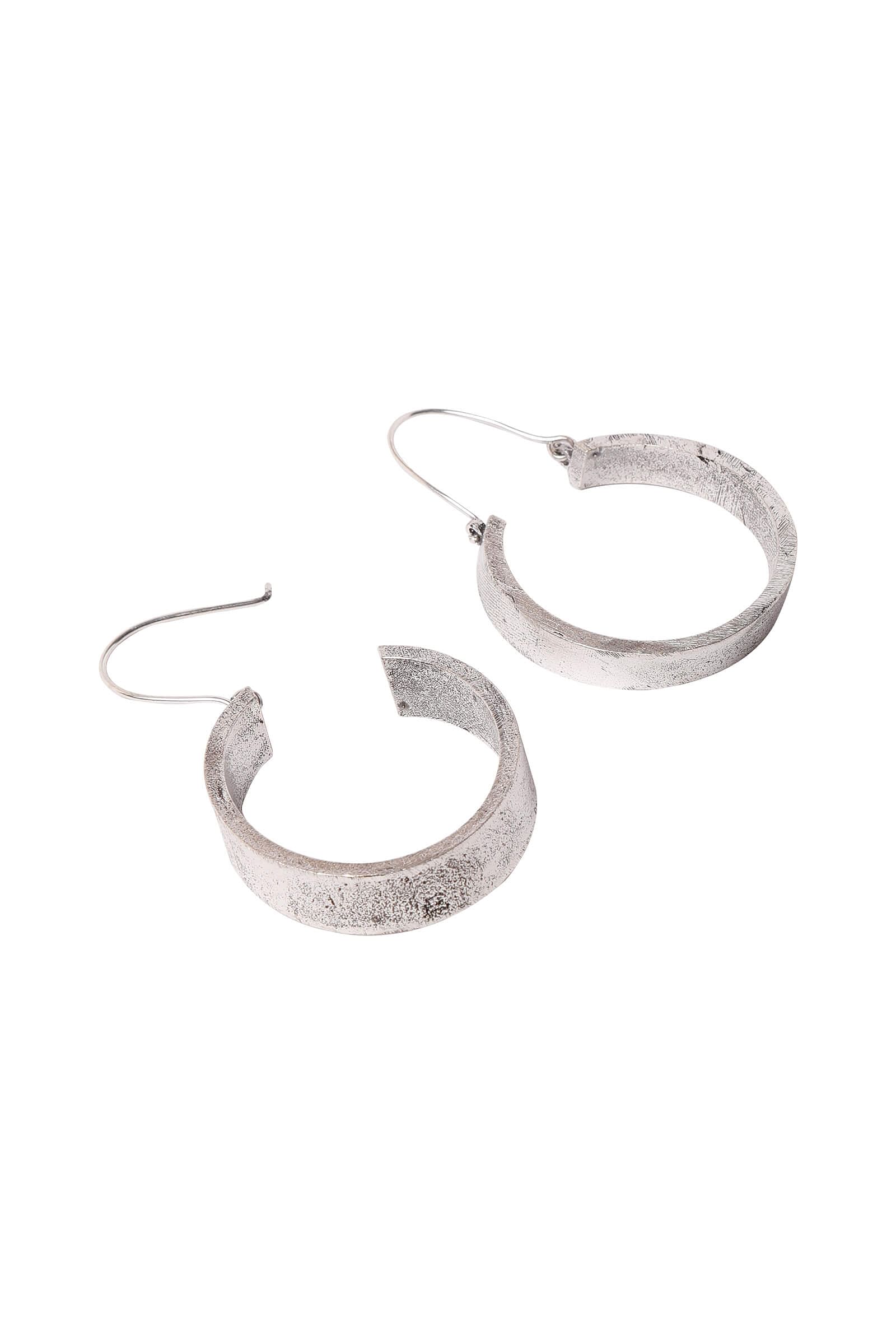 Thick Silver plated Hoop Earrings