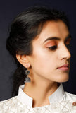 Triangle Stone Brass Jhumkas