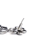 Green Stone German Silver Earrings