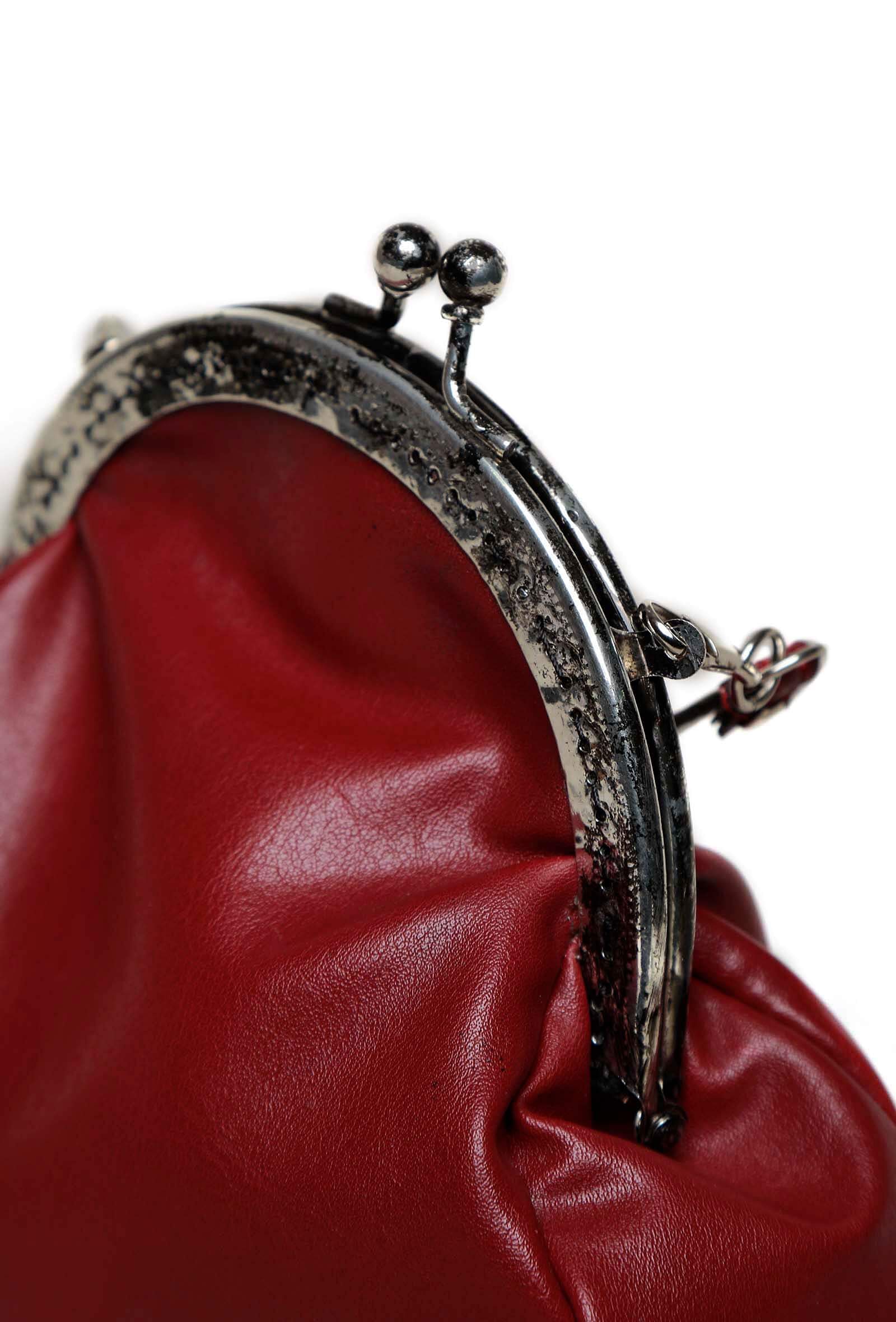 Maroon Cruelty-Free Leather Sling Bag