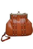 Tan And Brown Cruelty-Free Leather Sling Bag