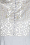 Set of 2: Grey Kurta & Pallazo With Kantha Embroidery