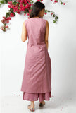 Stylish violet cotton kurta