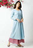 The Innocent Baby Blue Cotton Kurta