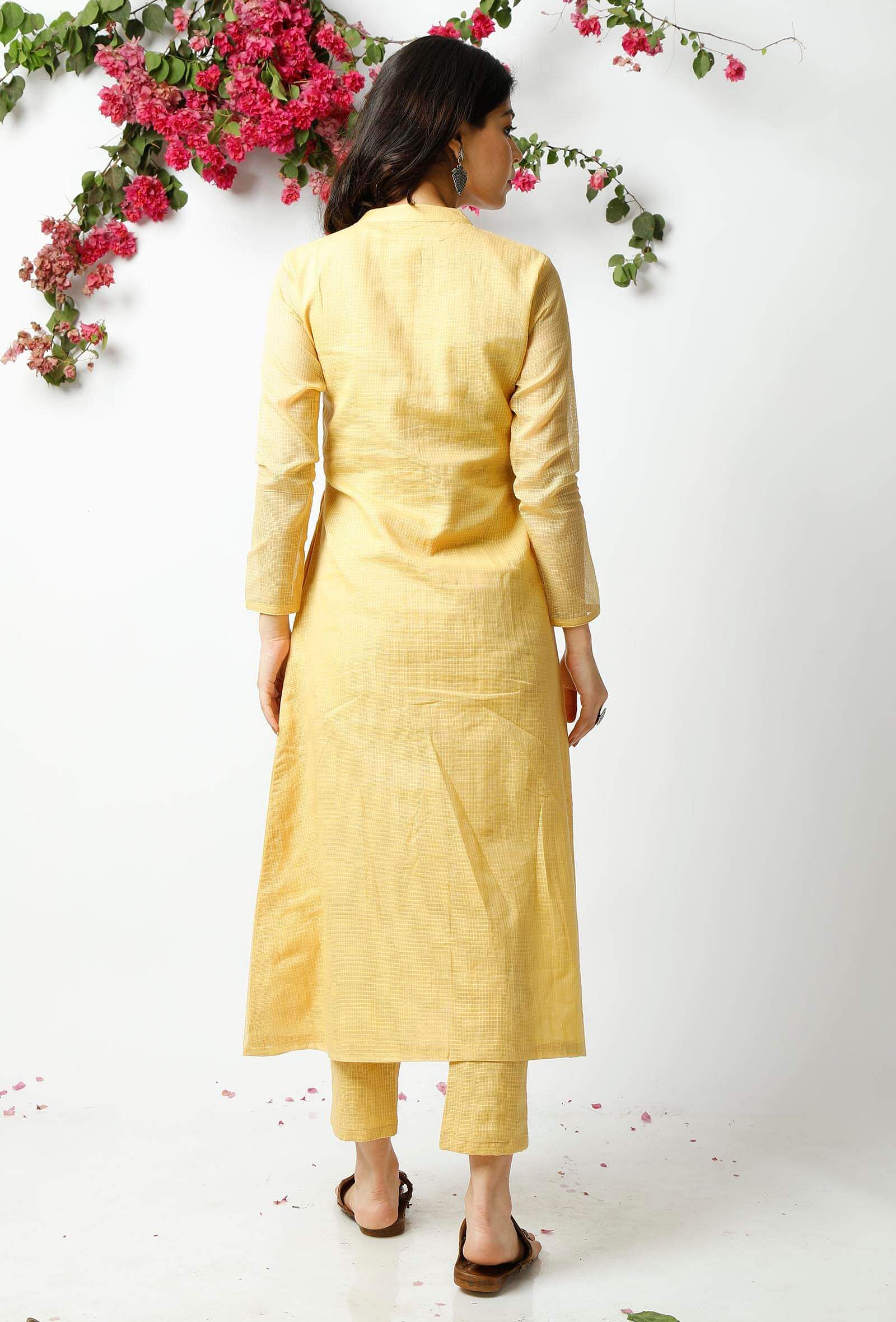 The Mischeivious Yellow Kota Kurta TJORI