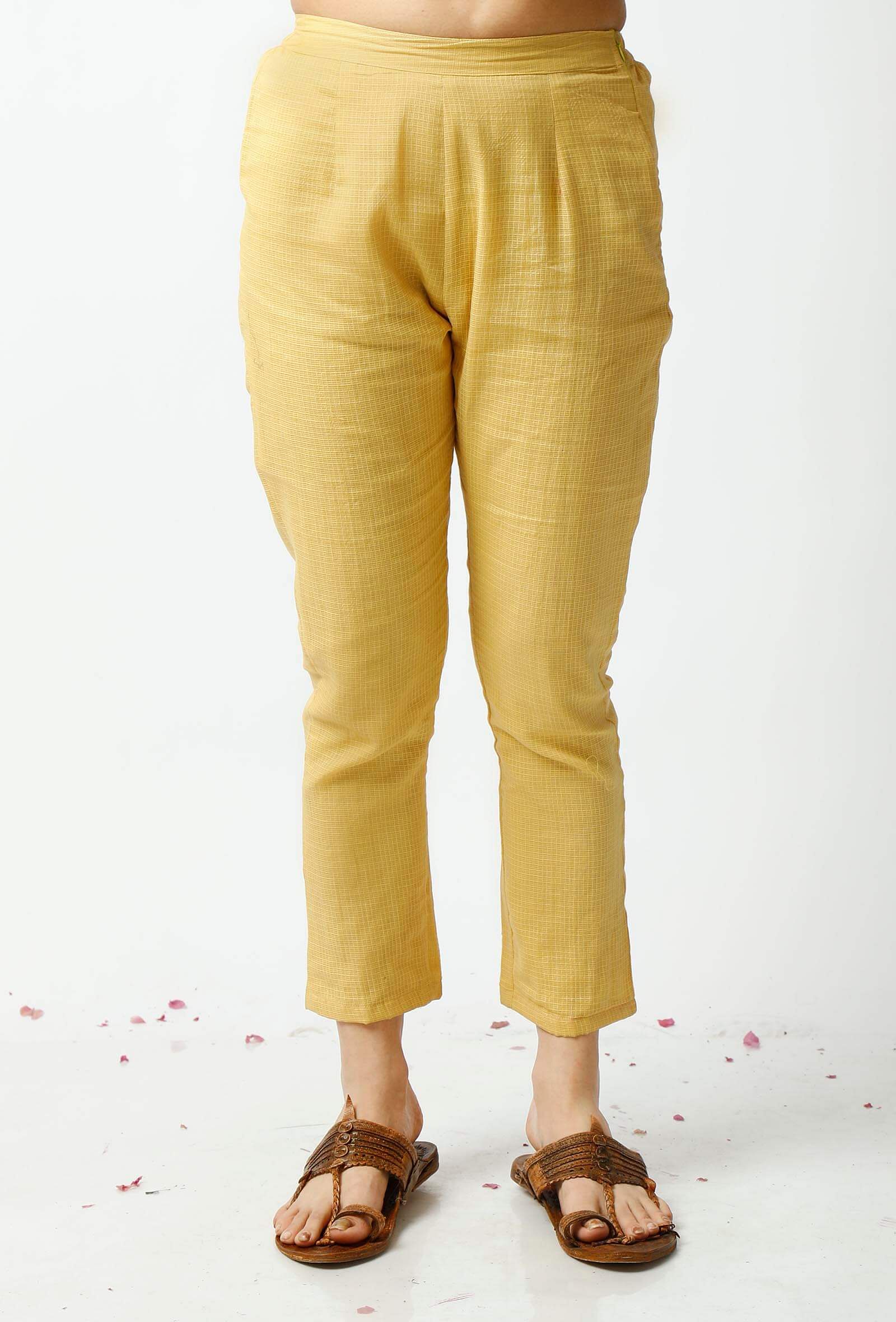 Yellow Afghani Trousers  Cottons Jaipur