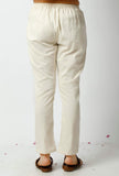 The Icandescent Off White Cotton Pant