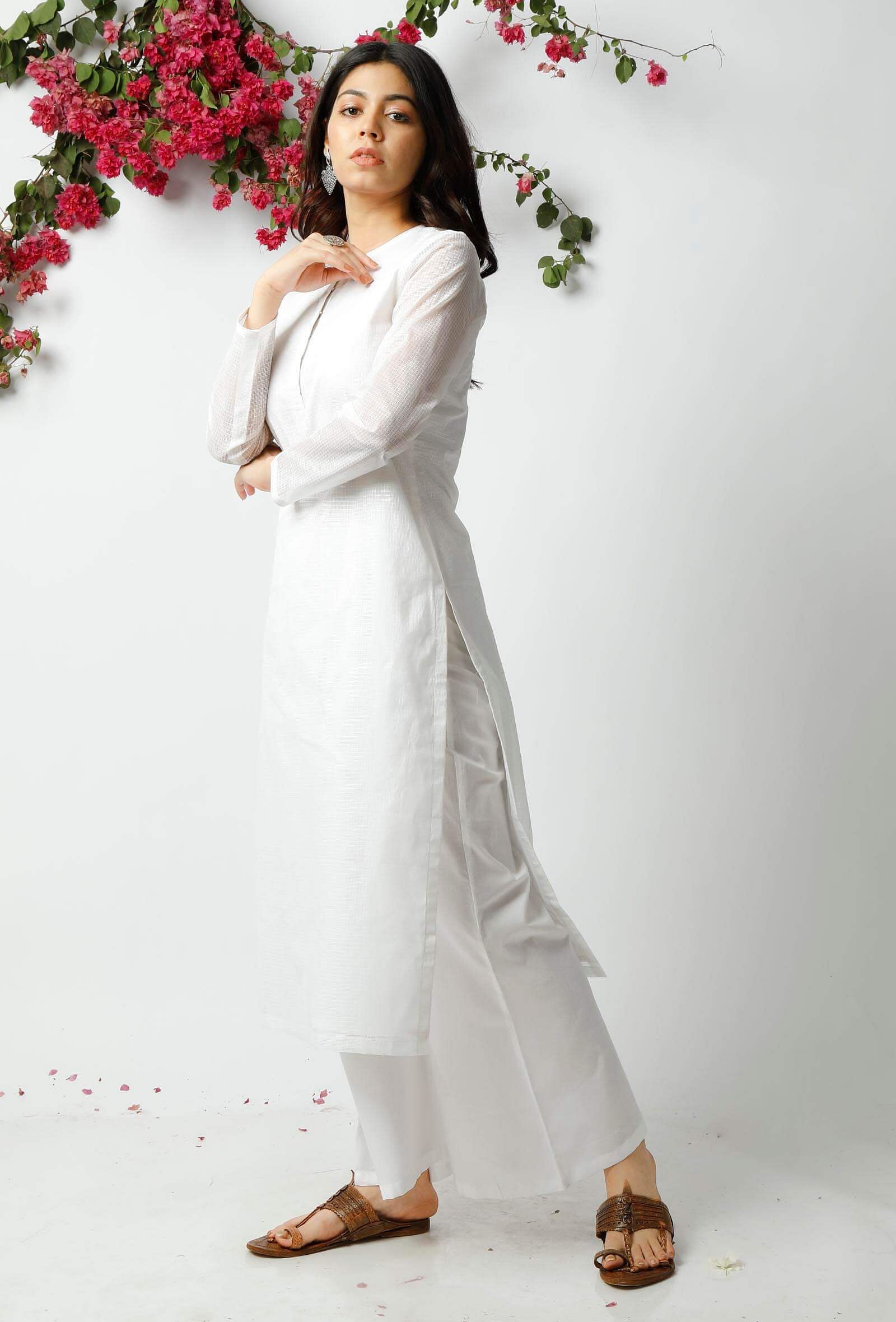 The Flawless White Kota Kurta