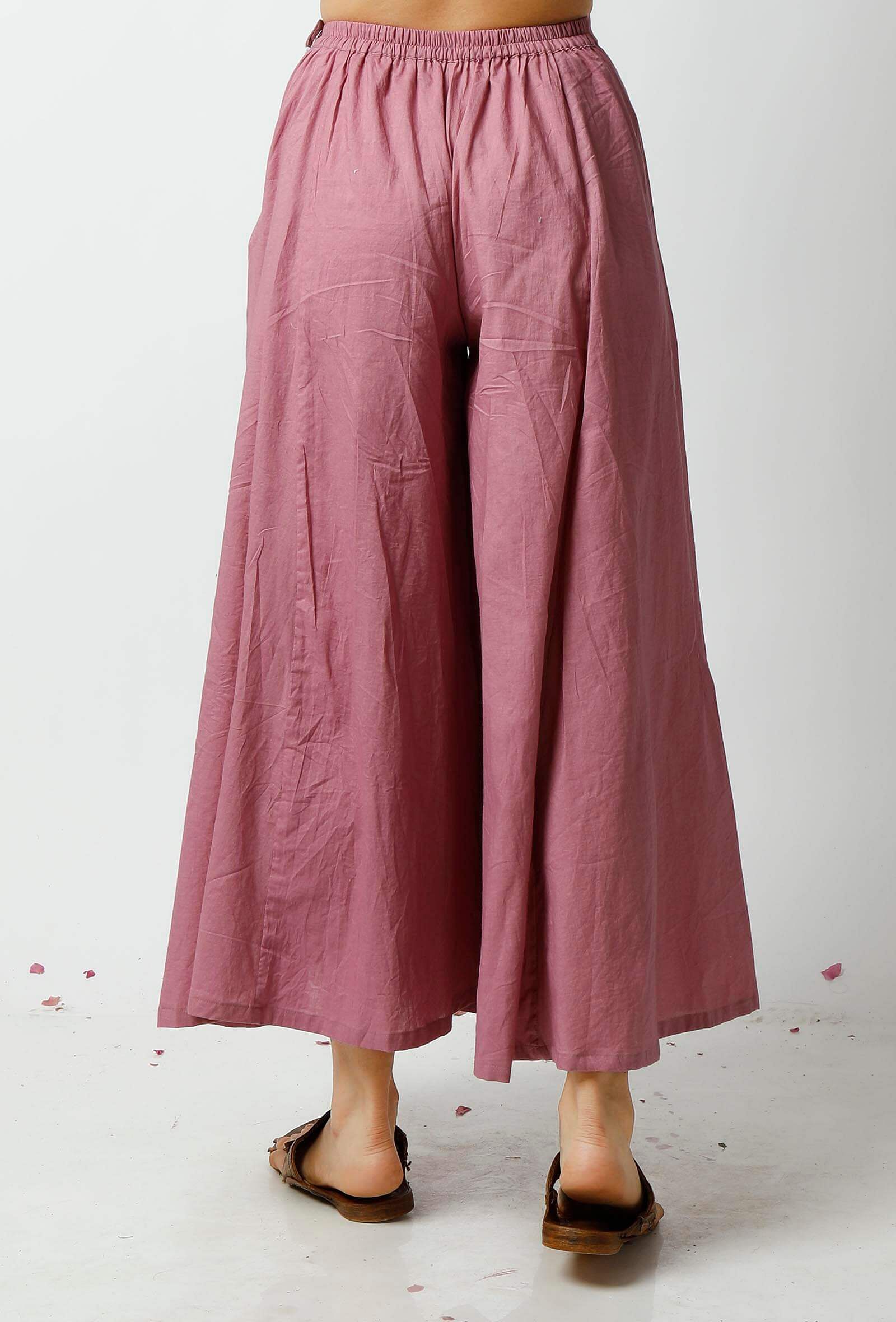 The Chaste Violet Cotton Palazzo