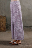 Purple Block Printed Cotton Culottes
