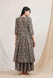 Black And Beige Kalamkari Cotton Kurta (without Palazzo)