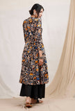 Elegant mustard and blue anarkali