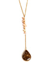 Minerva Tigers Eye Gold-Plated Brass Necklace