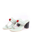 Sea Green Cruelty-Free Leather Sandals