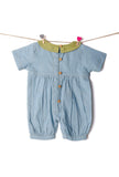 Baby Blue Bamboo Romper
