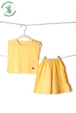 Set of 2: Playful Yellow Bamboo Pant & Shirt