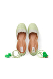 Jaan-e-mann Zari Embroidered Green Juttis