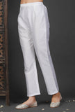 White Chanderi Pants