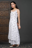 Printed White Cotton Slip