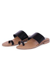 Black Cruelty Free Leather Sandals