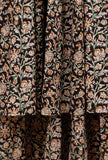 Set of 2: Black Kalamkari Printed Kurta and Skirt