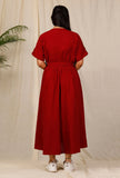 Sindoori Low Placket Hand-Embroidered Dress