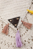 Tasseled Crochet Woven Bag