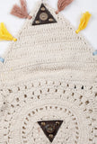 Tasseled Crochet Woven Bag