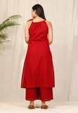 Sindoori Halter Neck Kurta