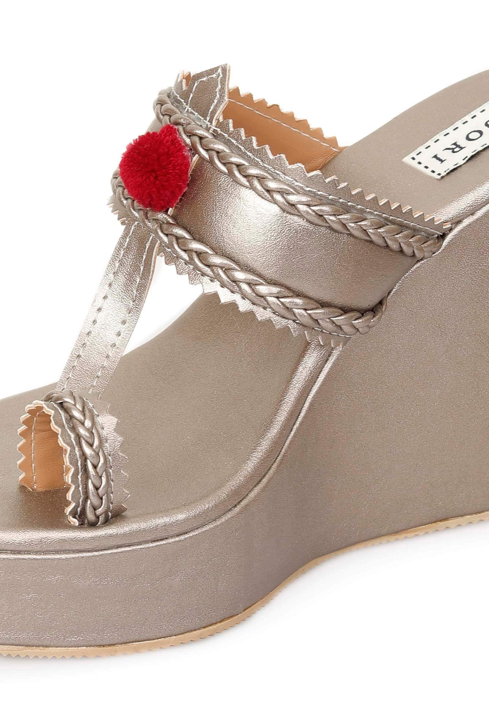 Rose colored wedges on sale
