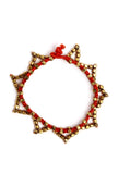 Set Of 2- Lina Red Thread Beaded Anklets