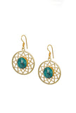 Demi Turquoise Gold-Plated Brass Earrings