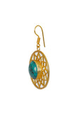 Demi Turquoise Gold-Plated Brass Earrings