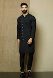 Set of 2:Onyx  Cotton Overlap Kurta and Pyjama