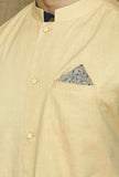 Khaki Yellow- Cotton Nehru Jacket