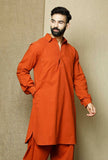 Tangerine  Cotton Kurta