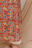 Red Block Printed Kalamkari Cotton Slip Kurta