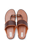 Mocha Contrast Handcrafted Cruelty-Free Leather Kolhapuri Inspired Chappals