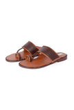 Mocha Contrast Handcrafted Cruelty-Free Leather Kolhapuri Inspired Chappals