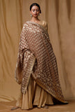 Set of 2: Gold Chanderi Kurta and Gold Chanderi Sharara