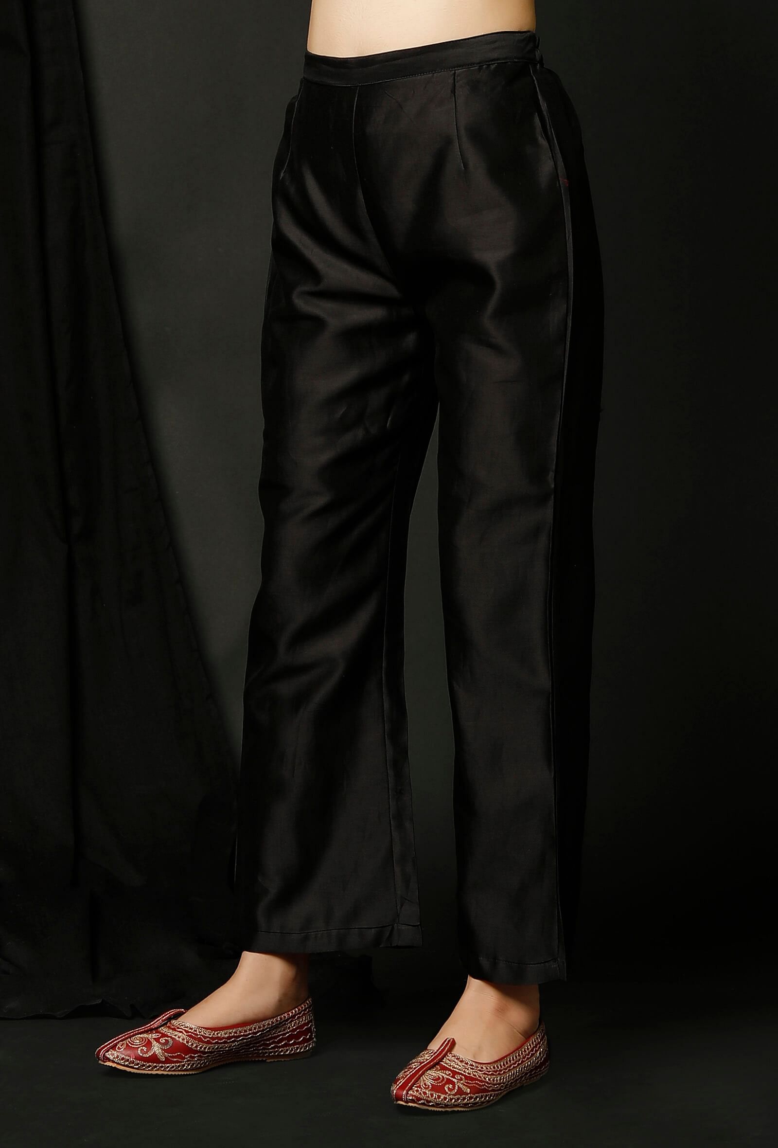 Buy Magenta Handloom Raw Silk Kurta with Pants Set of 2 Online at  Jayporecom