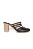 Black Sunheri Braided Block Heels