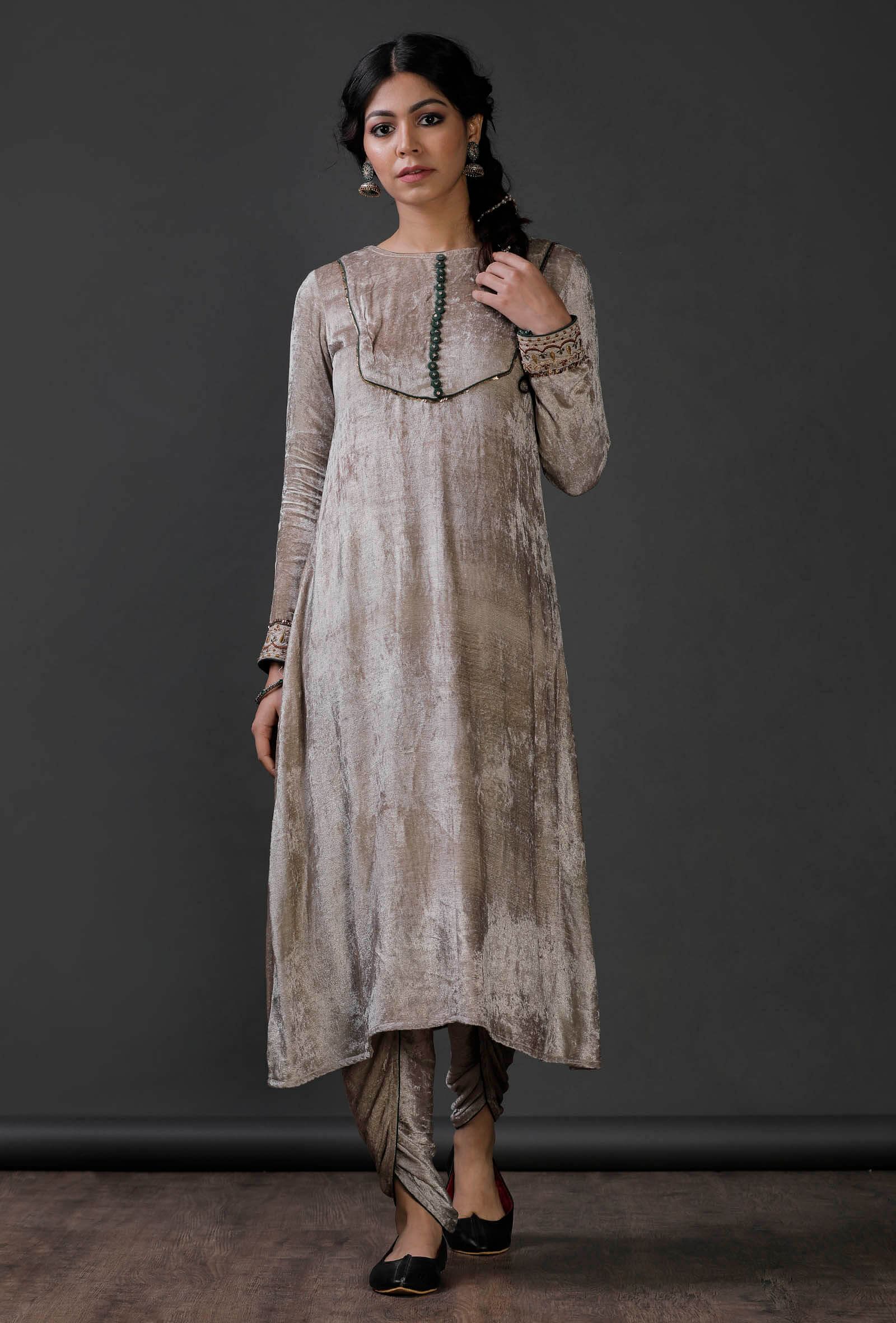 Velvet Jacket Long Kurti at Rs 800 | Long Kurti in Mumbai | ID: 8897877312