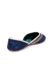 Royal Blue Contrast Velvet Jutti